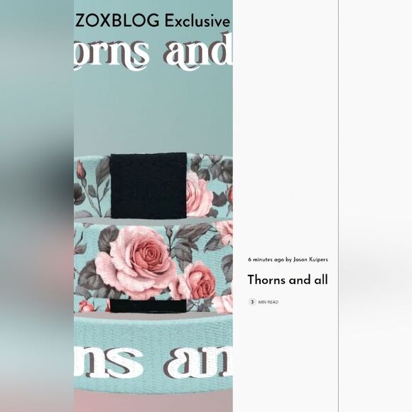 ZOX "THORNS AND ALL" #679 FLORAL ROSE BLOG POSITIVE AFFIRMATIONS WRISTBAND - Picture 6 of 9